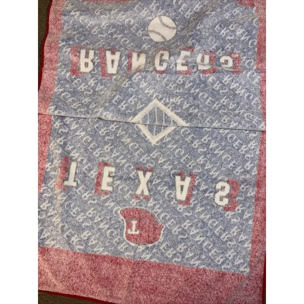 Vintage 90s Texas Rangers Bath Towel